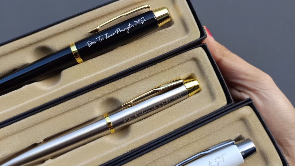 Pulpen metal marking custom